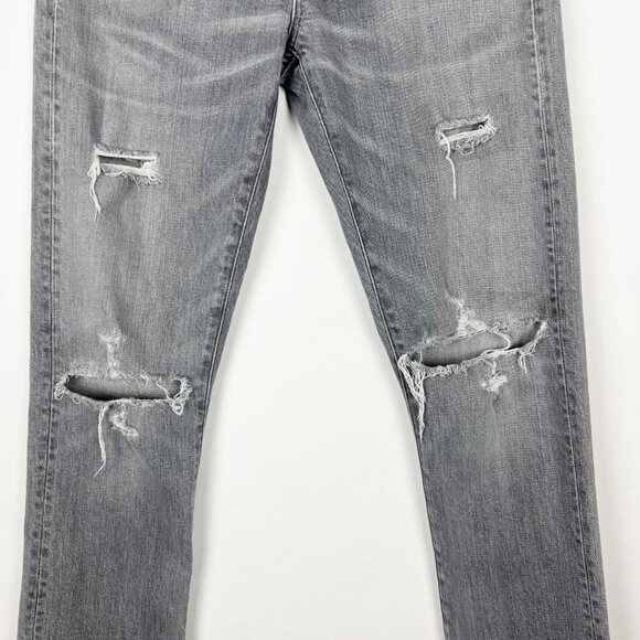 Agolde Jeans Women's 30 Grey Mid-Rise Skinny Distressed Premium Denim - Picture 4 of 16